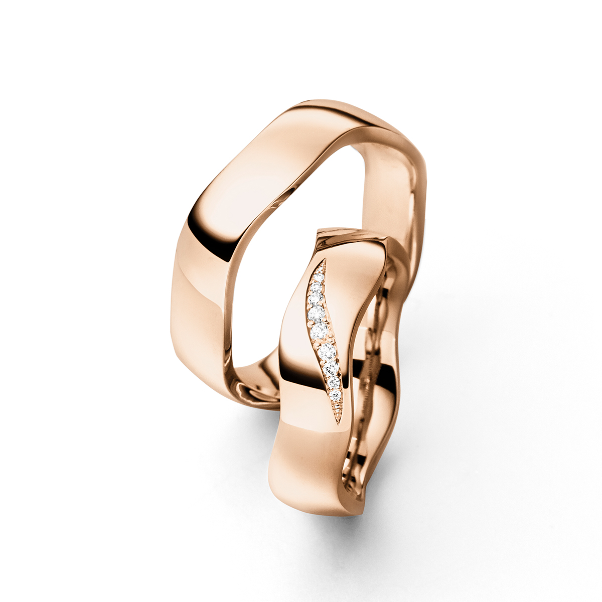 Wave Wedding Ring HER - Image 3